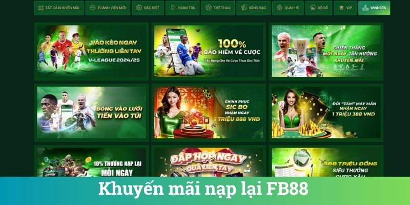 Khuyến mãi nạp lại FB88